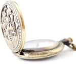 Vintage Hollow Castle Quartz Pocket Watch - Image 5