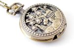 Vintage Hollow Castle Quartz Pocket Watch - Image 2