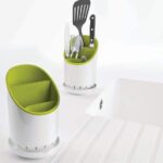 Kitchen Cutlery Drainer & Organizer with Drain Tray
