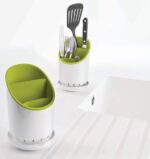 Kitchen Cutlery Drainer & Organizer with Drain Tray