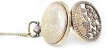Vintage Hollow Castle Quartz Pocket Watch - Image 3