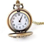 Vintage Hollow Castle Quartz Pocket Watch