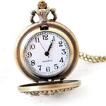 Vintage Hollow Castle Quartz Pocket Watch
