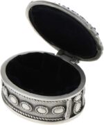 Vintage Jewelry Box with Blue Crystal Accents - Image 2