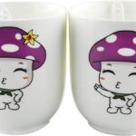 Mushroom Ceramic Mug Set with Spoons