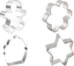 GulfDealz Stainless Steel Cookie Cutter Set (Pack of 4)