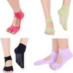 GulfDealz Women's Non-Slip Yoga Socks (Pack of 4)
