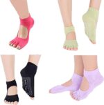 GulfDealz Women's Non-Slip Yoga Socks (Pack of 4)