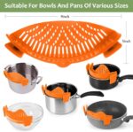 Clip-On Silicone Pot & Pan Strainer - Image 4