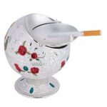 Decorative Metal Ashtray with Lid - Image 3