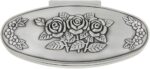 Vintage Antique Rose Engraved Metal Jewelry Box - Image 4