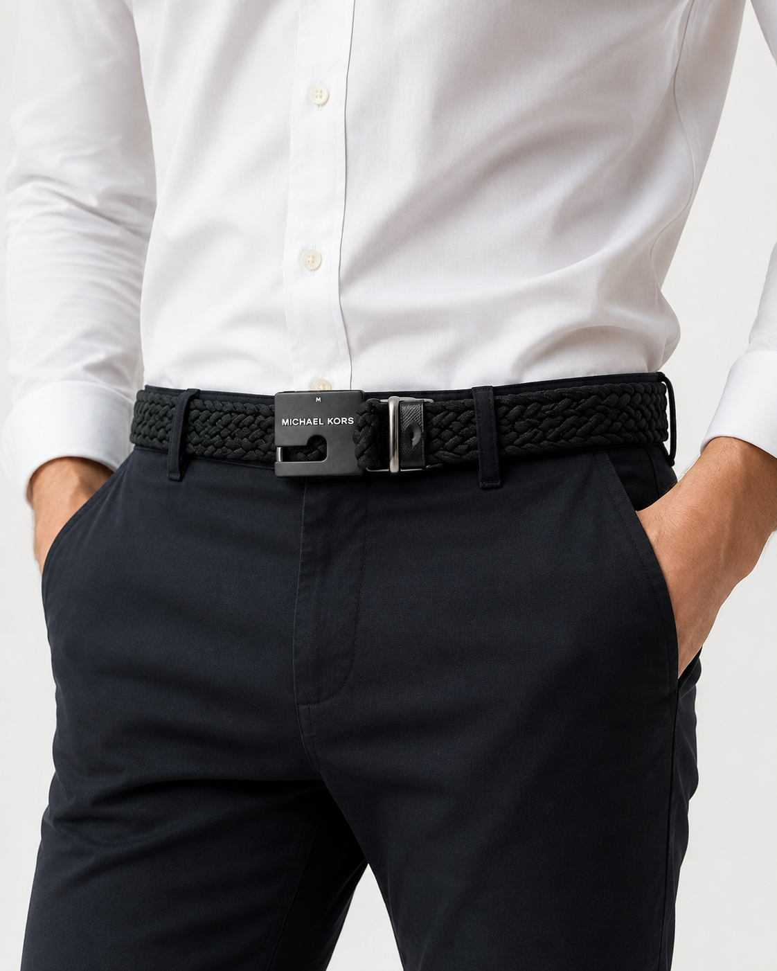 Codex Image Aug 18, 2026, 01_17_02 AM Michael Kors Men's Braided Stretch Belt - Image 1
