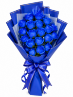 Blue Rose Bouquet (Artificial)