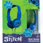Disney Stitch Kids Safe Wired Headphones with Microphone