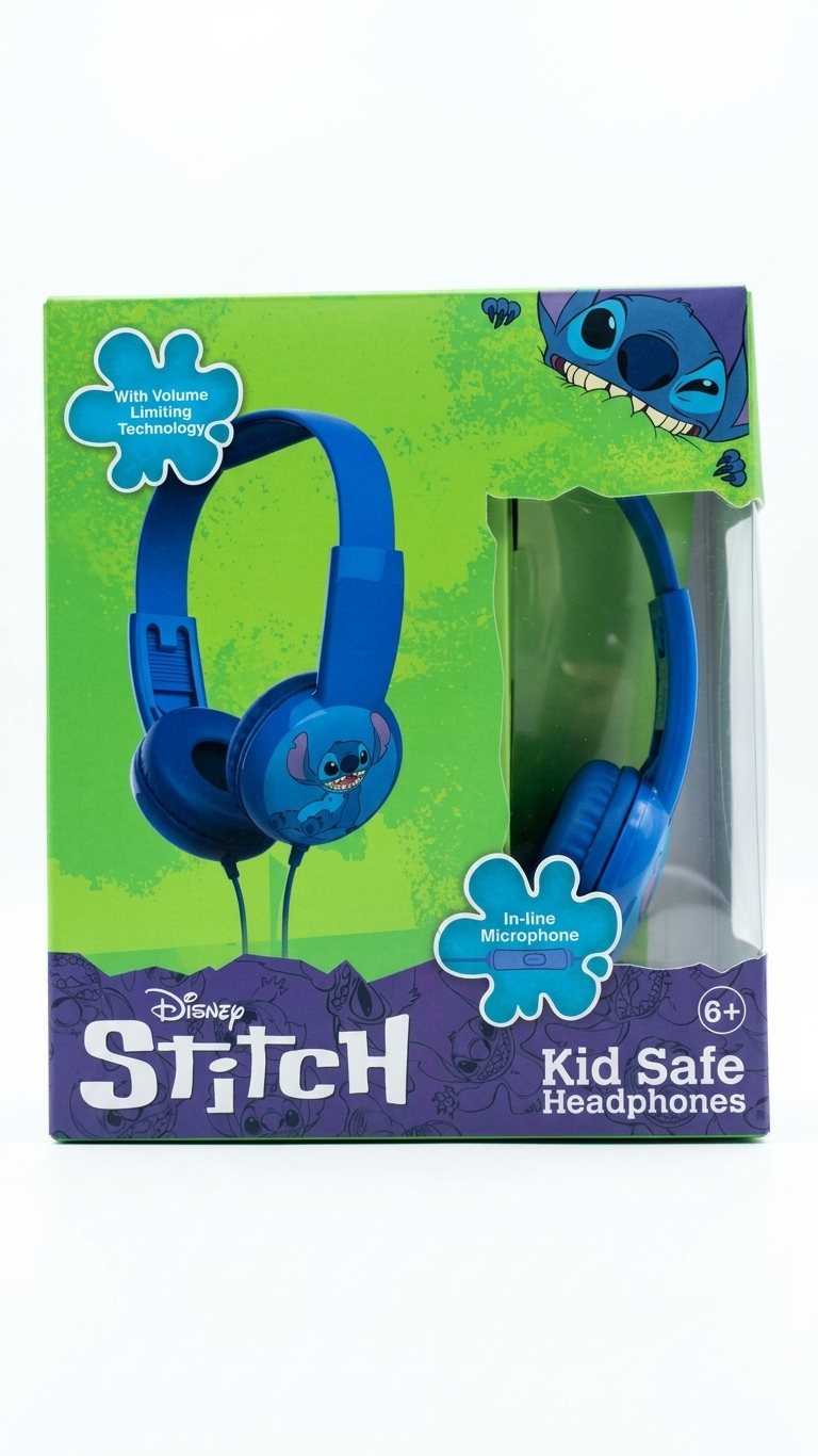 Gemini_Generated_Image_5e5335e5335e5335 Disney Stitch Kids Safe Wired Headphones with Microphone - Image 1
