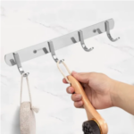 GulfDealz Stainless Steel Wall Mounted Hook Rack - Image 2